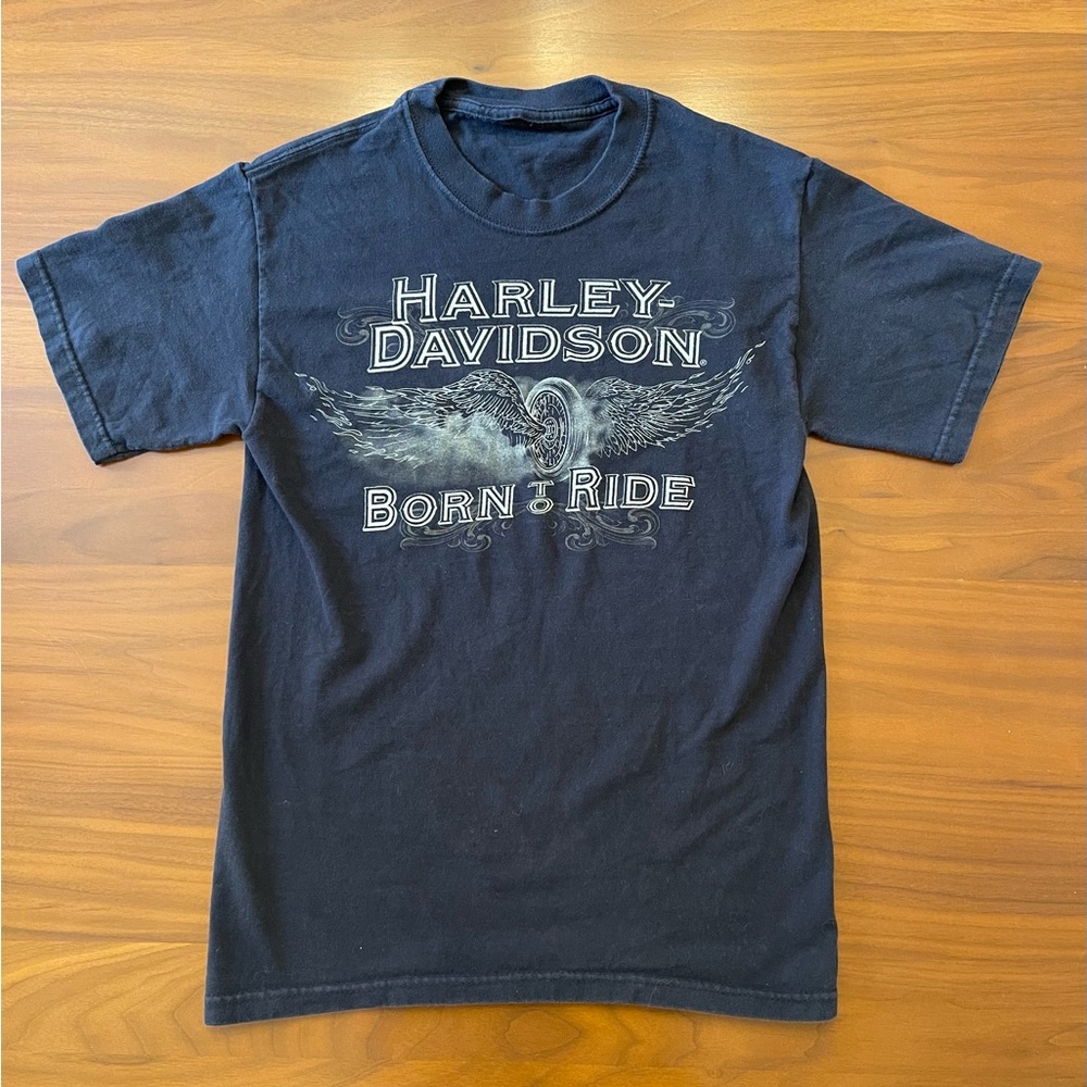 Vintage Harley-Davidson Men's Black T-Shirt